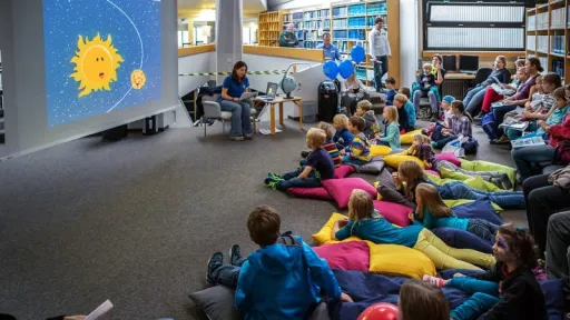 An open day session with young visitors